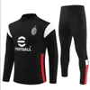 22 23 24 AC Milans Tracksuit Tuta Maglia Training Survetement Camiseta Tracksuit Men and Kids Uomo Calcio Squitude Jogging