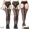 Calze Calze Calze a rete sexy Collant Collant Bretelle Slim Cavallo aperto Bodystocking Intimo Lingerie Will And Sandy Wo Dhujy