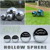 Decorative Objects Figurines 4Pcs Stainless Steel Mirror Sphere Silver Gazing Balls Garden Spheres 10 15 20CM Home el Ornament Decoration 230615