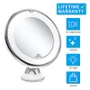 Makeup Tools Flexible Makeup Mirror 10x Magnifying Mirrors 14 Led Lighted Touch Screen Vanity Mirror Portable Dressing Table Cosmetic Mirrors 230615