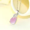 Pendentif Colliers Naturel Rose Ross Quartz Balancent Goutte Pour Femme À La Mode Charme Gemme Cristal Collier De Mariée Fête Fille Cadeaux Bijoux