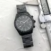 Omeg handledsklockor för män 2023 Nya herrklockor Alla Dial Work Quartz Watch High Quality Top Luxury Brand Chronograph Clock Män Fashion Speedmaster Steel Belt Type 23