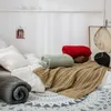 Decke Inyahome Bettwäsche Zopfstrick-Sherpa-Überwurfdecke, warme, bequeme gestrickte Fleecedecke für Couch, Sofa, Bett, Mint R230615