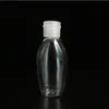 Flacone di plastica PET disinfettante per le mani vuoto da 60 ml con tappo flip top flacone ovale trasparente per lozione cosmetica acqua disinfettante Svrub