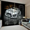 Curtain 3D Sports Car Windows Curtains Thin For Kids Beautiful Scenery Living Room Bedroom Kitchen Drapes Custom Dropship