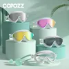 goggles COPOZZ Large Frame Adults Swimming Goggles Professional Anti-Fog Sports Swim Eyewear Waterproof Swimming Glasses For Men Women 230616