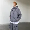 Men's Tracksuits Summer Thin Set Men Fashion Oversized Hooded Jacket/Shorts Two Piece Streetwear Loose Track Mens Short Sets S-2XL