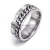 Полосовые кольца римские цифры вращающиеся кольцо с ослаблением давления из нержавеющей стали мужчины мужчины и песчаные модные ювелирные изделия Der De dhlpz