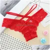 Mutandine da donna slip in pizzo sexy vedere attraverso clessine a bassa vita da donna lingerie da donna biancheria da donna perizoni per ciglia G per corde vestiti w dh8jr