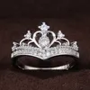 90% скидка короны лаборатория Diamond Cz Ring Ring 925 Стерлинговые обручальные кольца обручальные кольца для женских украшений для свадебного шарма