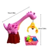 Jouets de bain bébé eau jouet éducation précoce parents enfants interactif dinosaure pince enfants poisson jouet famille salle de bain rose 230615