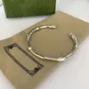 Designer Fashion Letter Armband Bangles Plated Silver Esigner för Women Jewelry Supply