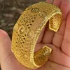 Bracelet 24k cuivre forme incurvée pour les femmes couleur or Dubai grand Bracelet bijoux africains arabie saoudite cadeaux