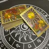 Atividades de jogos ao ar livre adivinhação 12x7cm Gold Tarot Cards Big Size Witch Supplies for Beginners With Guide Book Catan Board Game Classic 230615