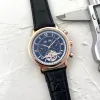 Najwyższej jakości Patkity Designer Swiss Mechanical Watch Męs Automatyczne na rękę Business Wristsury Luksus Chronograph Sapphire Tample