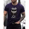 Men's T Shirts Men's Fashion Oversized T-Shirts Pig Drill Tee Tops Short Sleeve O-Neck Rhinestone Party Men Clothing Tshirt Quality Y2K