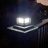 Solar Outdoor hek pijlerlicht, 2 lichte kleur, draadloze zonne -energie Post Cap Light voor tuinhekpoort tuin