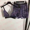 Leopard Print Women Sportwear Reggiseno sexy Pantaloncini Tute Abbigliamento sportivo estivo da donna