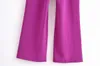 Tute da donna Pagliaccetti Maxdutti High Street Sexy Hollow Design Tuta per le donne Tuta stile francese Fashion Ladies Purple Party 230615