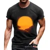 T-shirts pour hommes exercice de natation vacances pour hommes impression numérique 3d chemise coupe ample hommes cravate foncée avant pour