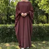 Ubranie etniczne Drop Buttest Abaya Wysokiej jakości Ramadan Eid Elastic Brance Sukienka Nida muzułmańska modlitwa islamska odzież 230616