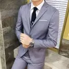 Men's Suits 2023 Men Suit Set Formal Blazer Vest Pants Sets Oversize For Men's Wedding Office Business Plus Size 3Pcs/Set