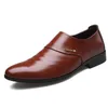 Chaussures habillées 2023 Est hommes d'affaires Oxfords ensemble de pieds noir marron mâle bureau mariage pointu hommes en cuir