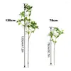 Decorative Flowers Real Touch Fake Green Leaf Stem Faux Plant Branch High Quality Plastic Iron Wire Indoor Outdoor Dining Table Center Decor