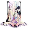 Scarves Silk Square Headwraps Women Fashion Hair Accessories Foulard Iuxe Bandana Femme Headscarf Scarftop Wholesale