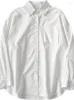 Women's Blouses 2023 Oversized S-3XL Autumn Lange Long Sleeve Loose Student Blouse Shirt Dames Wit Zwart Down Collar Casual Vintage Top