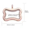 Colares com Pingente Colar de Osso Medalhão Flutuante Memória Viva Aberta Para Mulheres Moda Jóias Will And Sandy Drop Entrega Pingentes Dhf2I
