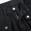 Calças femininas s e-girl gótico preto carga calças mulheres cintura baixa jeans calças compridas y2k grunge vintage hip hop punk harajuku streetwear 230615