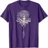 Erkek Tişörtleri Mandala Lotus Unalome Hayat Ağacı T-Shirt