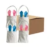 Sublimation sac en toile vierge sac fourre-tout cadeau de fête sacs de rangement sacs cadeaux de Pâques sac fourre-tout bonbons aux oeufs personnalisé avec des oreilles de lapin