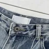 23SS FW Projektantki dżinsów Pants z literą Pearls Koraliki Dziewczęce Bawełna High End Milan Runway Brand Vintage Cowboy Casual Empear Denim Długość prosta spodnie