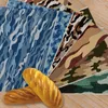 Table Napkin 1 Pcs Marble Abstract Geometric Pattern Kitchen Placemat Blue Sea Waves Dining Mats Pad Cup Mat 42 32cm Home Decor