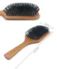 2020 Brosse à palette Brosse Club Massage Brosse à cheveux lisse et brillante Brosse à cheveux en bois naturel