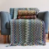 Koc tekstylny w stylu miasta dzianinowy koc ciepłe wygodne frędzle wyrzucaj hotelową sofę dekorację Bedspread 130x230cm R230616