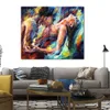 Vibrant Figurative Art on Canvas Passion Handmade Contemporary Oil Painting for Living Room Wall