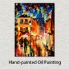 Paesaggio astratto Canvas Art Bagno Decor Parigi Montmartre Pittura a olio fatta a mano moderna