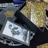 Activités de jeux de plein air 12 * 7cm Ensemble de luxe Noir Phnom Penh Tarot Jeu de table Divination Étanche Haut de gamme Astrologie Jeu de société Cadeau 230615