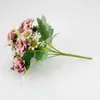 Fleurs séchées 1 pièces mixte vintage imitation fleur soie rose bouquet hortensia pivoine mariée fausse décoration de mariage à la maison