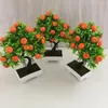 Decorative Flowers Artificial Potted Plastic Attractive Pretty Orange Tree Home Decoration