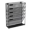 Storage Holders Racks File Organizer Wall Hanging Holder Rack Mail Folder MagazineOffice Paper Document Letter Sorter Mesh Mount Vertical Metal Bin 230615