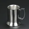 16oz ounce dubbel vägg 18/8 rostfritt stål Tankard ölmugghögkvalitet spegelfinish FY5036 0616