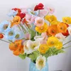 New 4Head Simulation Poppies Wedding Decoration Artificial Poppy Flowers Wedding Home Decoration Ornaments Silk Flowers Fake Flowers