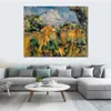 Impressionnisme Paul Cézanne Peinture À La Main Toile Art La Montagne Sainte-victoire Vue De Bibemus Paysage Mur Décor Moderne