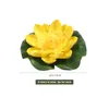 Decorative Flowers 5pcs Artificial Floating Flower With Water Pad Ornaments For Pond Pool Aquarium Garden Wedding