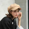 Berets Fashion Plain Cap Cap Hats Hats Atrumn Winter Hats for Women Wool Wool Dat British Retro Beret Painter Caps Z0613