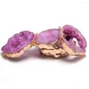 Naszyjniki wiszące naturalny kamień klejnot fioletowy złącze agatowe ręcznie robione rzemios